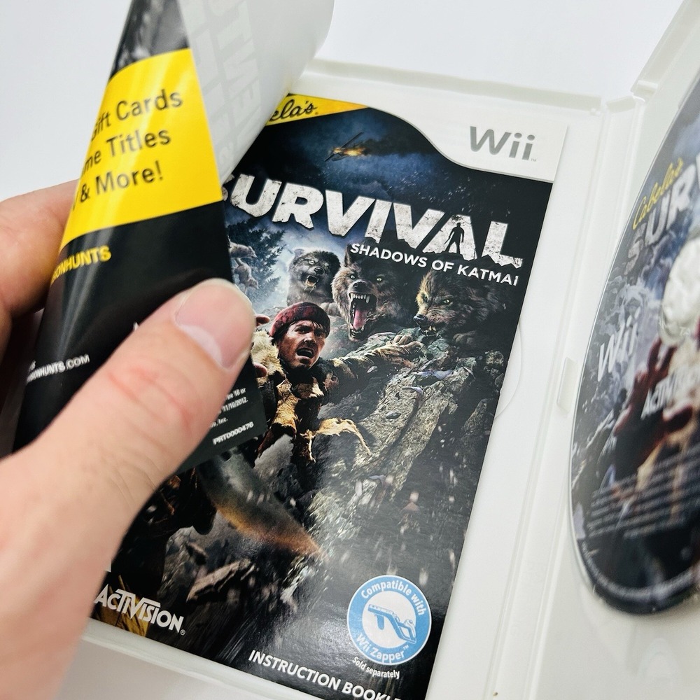 Cabelas Survival Shadows Of Katmai Nintendo Wii Complete CIB Manual Video Game - Picture 14 of 16